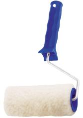 Валик из натурального меха с ручкой 250мм, ворс 12мм, D-48мм, ручка D-6мм СИБРТЕХ