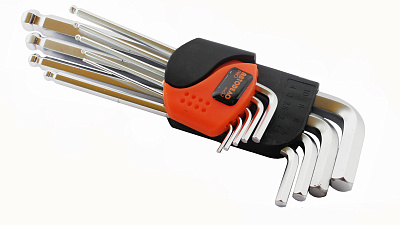 Набор ключей PRO шестигранных Г-образных 1.5-10мм удлинённые с шаром АвтоDело