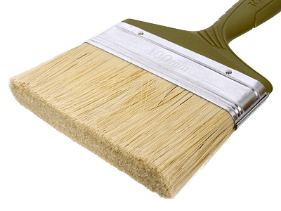 Кисть плоская Микс-Стандарт пластиковая ручка 100мм