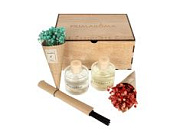 Ароматический диффузор Flore 2 в 1 (древесный), ирис, жасмин, груша, деревянный футляр Primaroma