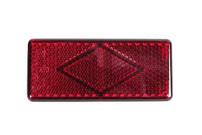 Катафот красный ГАЗ-3302 121х52 рисунок ромб, крепление 2 защелки 56.3731