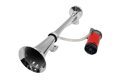 Сигнал звуковой CHROME воздушный однорожковый 12В комплект SY-30