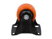 Колесо оранжевая резина 40мм неповоротное