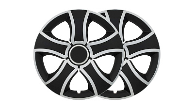 Колпак колеса R-15 декор БИС РИНГ МИКС черный комплект