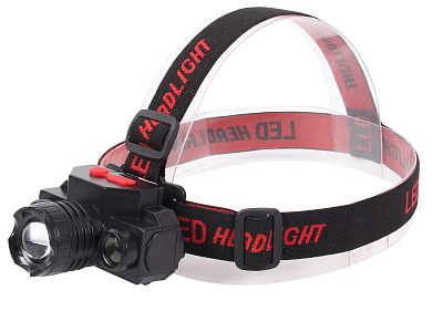 Фонарь налобный светодиодный АКБ USB 344-3 YYC-344-3