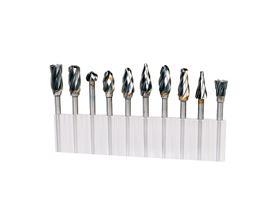 Набор борфрез ANROKEY твердосплавных 3х6мм 10 предметов круп.зуб. AR-NB-3-10-KZ