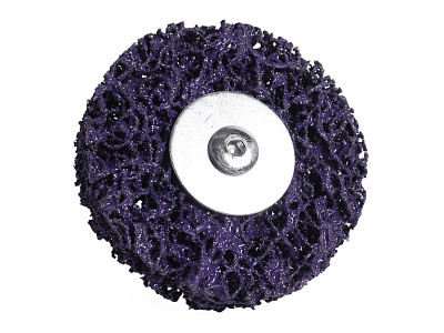 Круг зачистной фиолетовый 75мм хвостовик 6мм для дрели