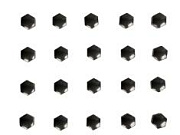 Колпачки на болты 17мм 20шт черный