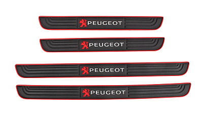 Накладки на пороги Пежо комплект 4 штуки