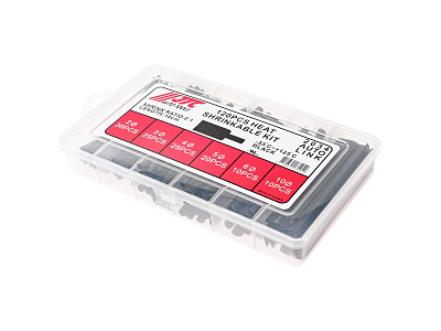 Набор термоусадочных трубок 6 типоразмеров длина 100мм 120штук JTC-2034