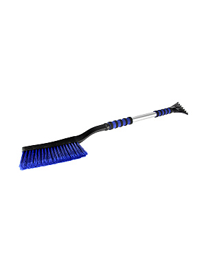 Щетка MegaPower BLUE для снега со скребком и мягкой ручкой 88см