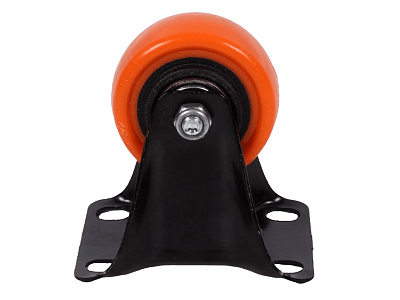 Колесо оранжевая резина 50мм неповоротное