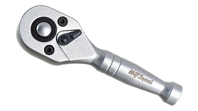 Трещотка AV Steel 1/4 укороченная 95 мм (72 зубца)