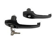 Ручка КамАЗ, МаЗ двери наружная Н/О в сборе 2 штуки комплект черная 5320-6105040-10