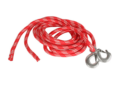 Трос буксировочный 7000кг длина 5м, плетёный шнур (с крюками) в чехле MEGAPOWER M-75705B PREMIUM