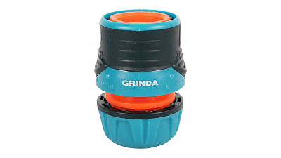Соединитель быстросъёмный для шланга GRINDA PROLine TL-12 1/2 с запирающим механизмом из ударопрочного пластика с TPR