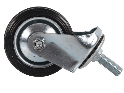 Колесо d-75мм черное штырь М12 (50 кг)