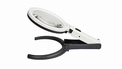 Лупа настольная с подсветкой LED 2х120мм/5х28мм