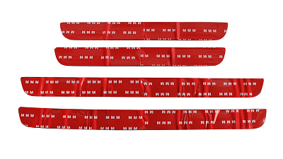 Накладки на пороги Мазда комплект 4 штуки