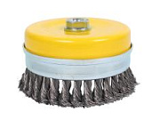 Щетка для УШМ ЭВРИКА 125 мм М14 Heavy Duty стальная (чашка)