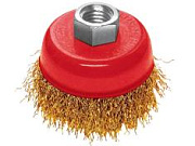 Щетка чашка для УШМ FIT 2379 100мм М14 латунизированная