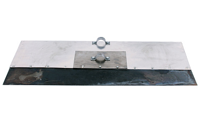 Лопата-движок алюминиевая однобортная 750х350х2мм 12см усиленная без черенка 150006 снеговая