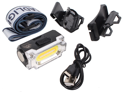 Фонарь налобный светодиодный АКБ 0918