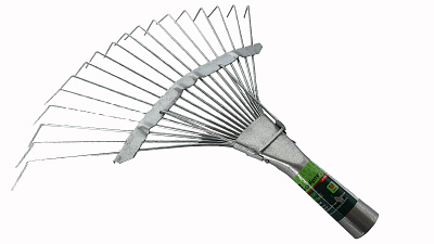 Грабли веерные СИБРТЕХ 18 зубьев без черенка оцинкованные