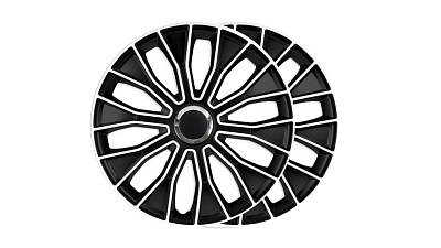 Колпак колеса R-14 декор ВОЛТЕК ПРО черно-белый комплект