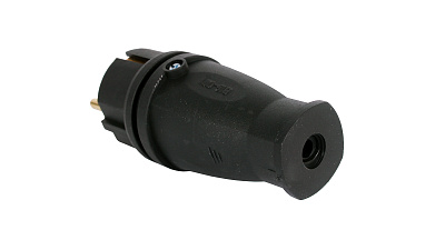 Вилка ЭРА IP44 каучук c/з 16A