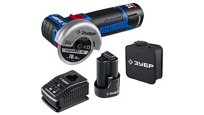 Машина углошлифовальная ЗУБР Профессионал 2 АКБ 2 А·ч бесщеточная