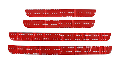 Накладки на пороги Ауди комплект 4 штуки