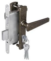 Замок врезной ЗВ4-3 Зенит бронза