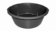 Таз строительный 20-22л пластик черный круглый
