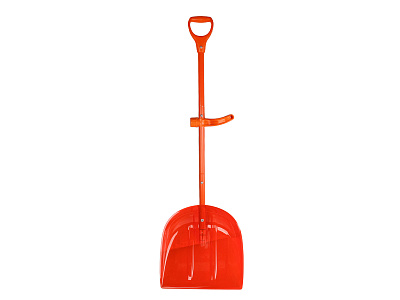 Лопата снеговая Компакт 141х45х11 ковш ПК №4 оранжевая с алюминиевым черенком