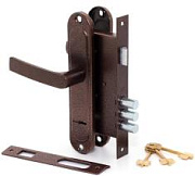 Замок врезной БИФ-007 СП3*3 правый антик бронза