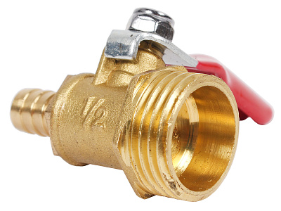 Кран шаровый М1/2 - штуцер под шланг 8мм ANROKEY