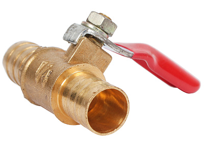 Кран шаровый штуцер  - штуцер под шланг 12мм ANROKEY