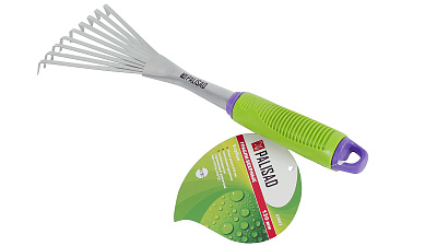 Грабли веерные Palisad 9-зубые 130х420мм стальные пластиковая рукоятка