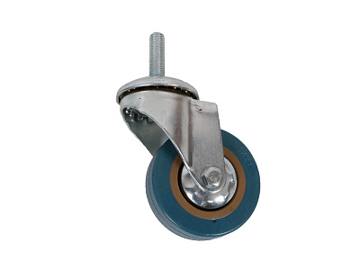 Колесо серая резина 65мм с болтом