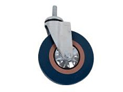 Колесо серая резина 125мм с болтом