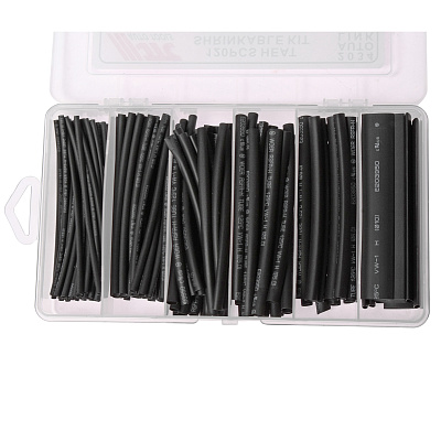 Набор термоусадочных трубок 6 типоразмеров длина 100мм 120штук JTC-2034