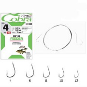 Крючки с поводком Cobra FEEDER 70cm 0,16mm размер 8 10 штук