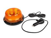 Маяк проблесковый 12-24V на магните оранжевый плоский