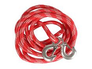 Трос буксировочный 7000кг длина 5м, плетёный шнур (с крюками) в чехле MEGAPOWER M-75705B PREMIUM