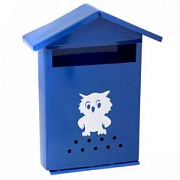 Ящик почтовый ДОМИК синий с защелкой 370*220*60мм