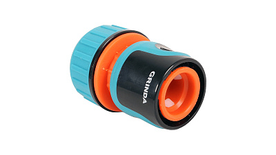 Cоединитель быстросъёмный для шланга GRINDA PROLine TC-34A 3/4 с автостопом из ударопрочного пластика с TPR