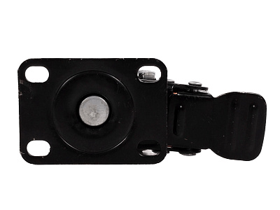 Колесо оранжевая резина 65мм с тормозом