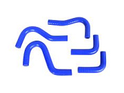 Патрубок ГАЗ-33022 Бизнес дв.УМЗ-4216 отопителя комплект 5 штук синий силикон MEGAPOWER