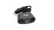 Разветвитель прикуривателя AVS 12В/24В на 2 выхода и 2USB CS220U
